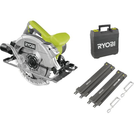 Sega circolare RYOBI 1600W 66mm - 2 guide di taglio 84 cm - RCS1600-KSR (1/7)