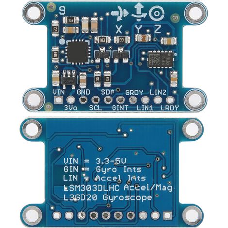 9-Achsen-Modul mit Pins, 3-Achsen-Gyroskop, Beschleunigungsmesser und Magnetometer, 3,5-V-Platine, Inertialsensor für Arduino (1/5)