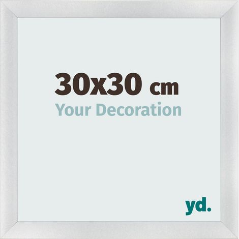 yd. - Cadre photo 30x30 - Argent Mat - MDF - Pisa (1/5)