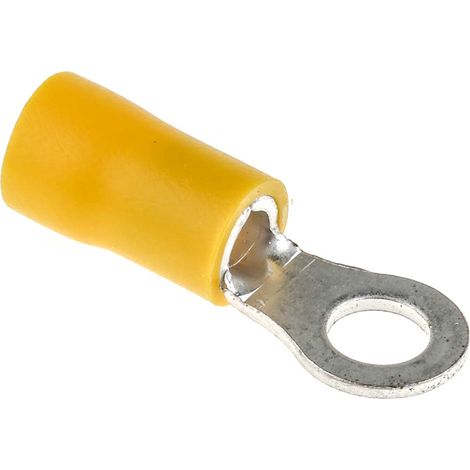 Cosses à œillet RS PRO, Isolé, Jaune, 6mm², M5, 9.5mm