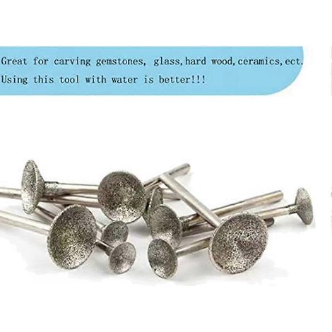 Limes à aiguiser diamantées en forme de bol, compatibles avec les outils rotatifs, y compris les outils Dremel avec un diamètre de tige de 2,35 mm (paquet de 12). (1/5)