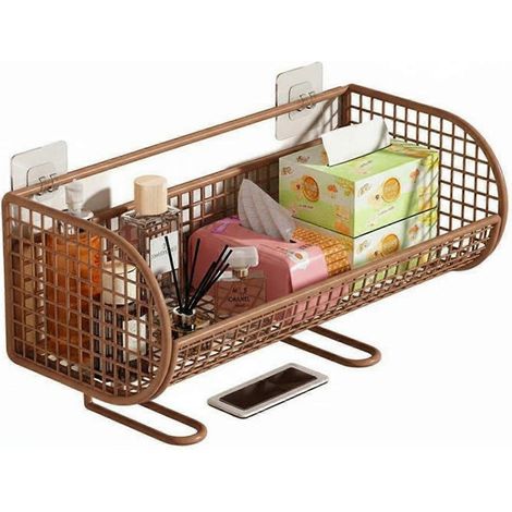 Étagère de rangement au-dessus des toilettes, peu encombrante, support à café monocouche de grande capacité. (1/5)