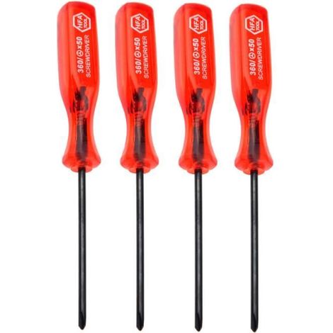 Tournevis Triwing Portable pour Nintendo Wii / DS Lite Gameboy Advance SP (Rouge) - QIFULL - 4 pièces