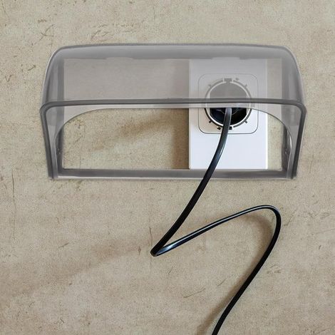 Wasserdichte Außensteckdose – Grau (1/5)