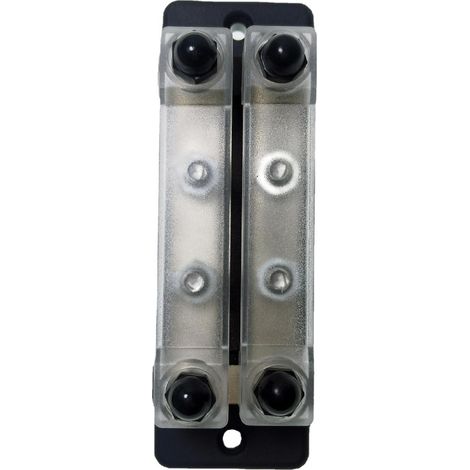 RV & Yacht Busbar 8-way Dual Row 2+2 Busbar M6 250A Black 12V-36V (1/4)