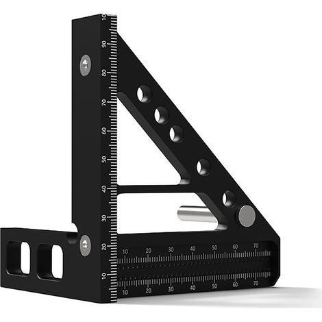 RulerScriber Squadratura CrossLine – Angoli 45° e 90° con Guida di Posizionamento – Alluminio Legato Resistente – Design Precisione – Ideale per Falegnameria e Fai da Te (1/5)