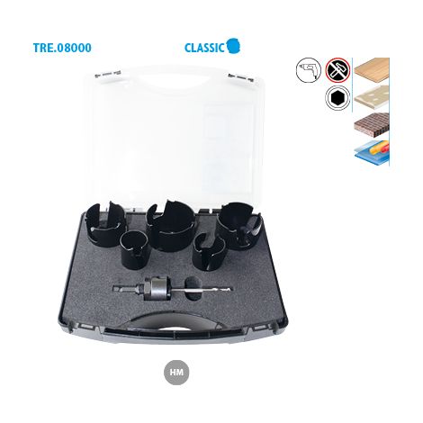 LEMAN Coffret 5 trépans multi-matériaux carbure - 8000.05 (1/2)