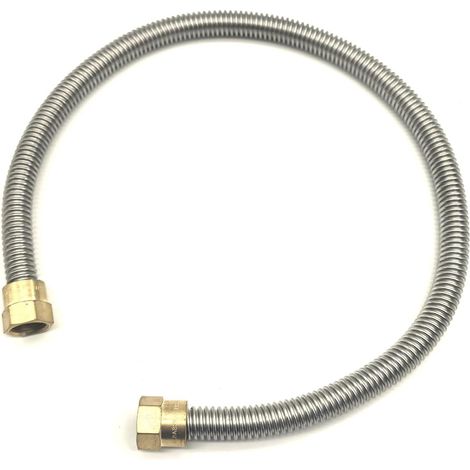 Tuyau d'extension de propane de 61 cm (24 pouces), raccord évasé femelle 3/8" pour VR et foyer, tuyau de gaz basse pression
