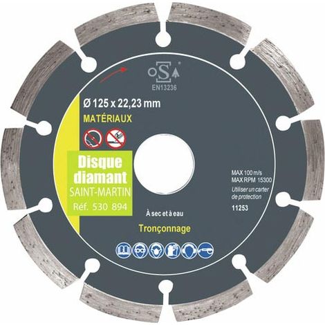 Disque diamant segmenté Saint Martin matériaux/construction P-Pro Ø230mm