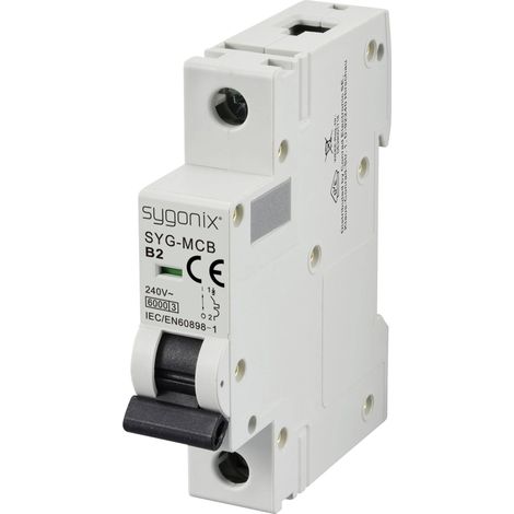 Sygonix SY-6437976 SYG-MCB 1P/B2/6KA Disjoncteur 1 pôle 2 A 240 V/AC (1/5)