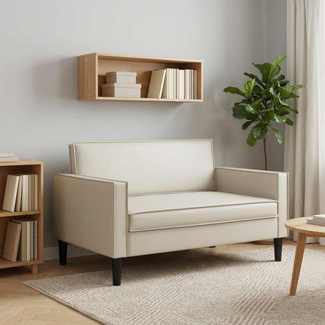 vidaXL Fauteuil XXL Blanc Simili cuir (1/5)