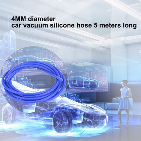 Tuyau en silicone universel bleu 4mm x 5m pour système d'aspiration automobile (1/5)