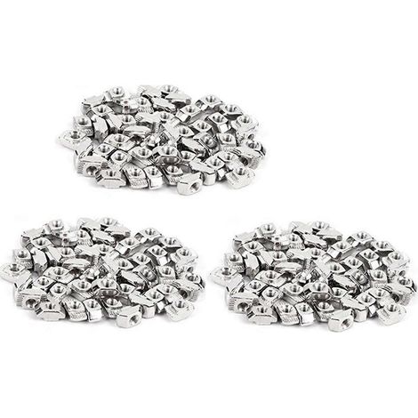 150 écrous à marteau à rainure en T M5, profilé en aluminium série 2020, norme européenne (M5 x 10 x 6 mm) (1/5)