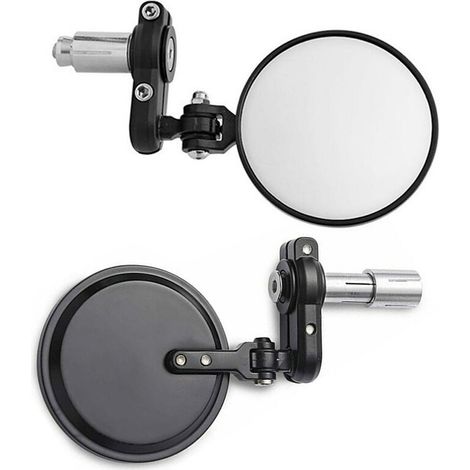 royaluxe -Rétroviss de moto universels rétrovis latéral de barre pliante ronde de 3 pouces pour guidon de 22MM (1/5)