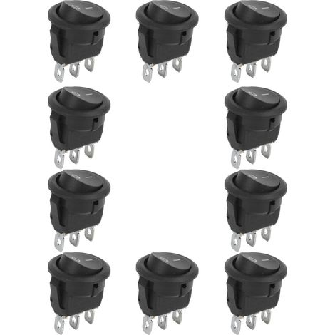 10 runde 23-mm-3-polige Ein/Aus-Wippschalter für Boote – 10er-Packung (1/5)