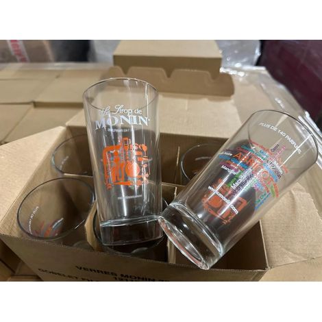 Lot de 6 verres Monin sirop - 35 cl - Modèle Abricot - Neufs