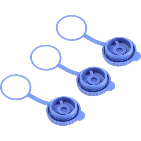 Lot de 3 bouchons pour bouteilles d'eau avec boucle de suspension, étanches, compatibles avec les bouteilles d'eau de 5 gallons, bouchons de rechange réutilisables (1/5)
