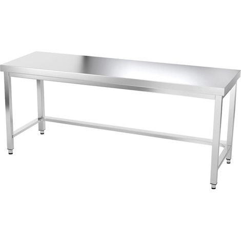 Table de travail en inox 1800 x 700 mm avec renfort PREMIUM - GOLDINOX (1/4)