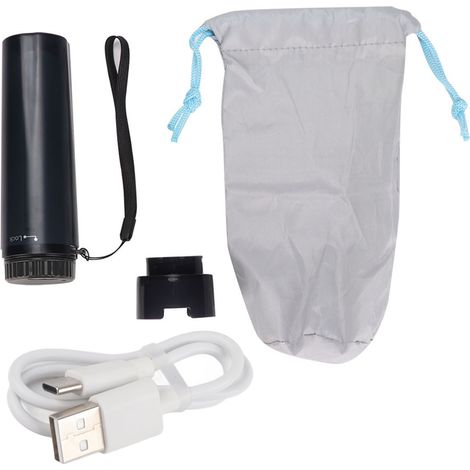 Bouteille de douchette intime portable en silicone noir pour femme, spray bidet électrique de voyage (1/5)