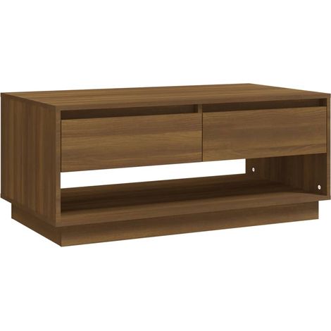 Maison Exclusive - Tavolino da Salotto Marrone Rovere 102,5x55x44 cm in Truciolato
