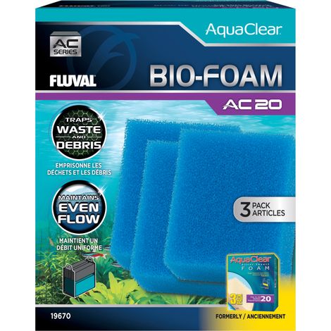 Pack ahorro Bio-esponja azul para filtro AquaClear Fluval AC - Pack de 3