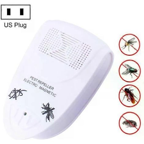 Répulsif anti-nuisibles à ultrasons - Technologie électromagnétique, Blanc (1/5)