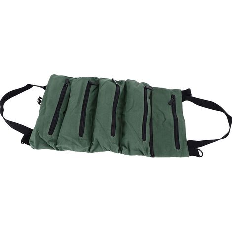 Sacoche porte-outils multifonctions en toile, portable, à 5 poches zippées, imperméable. (1/5)