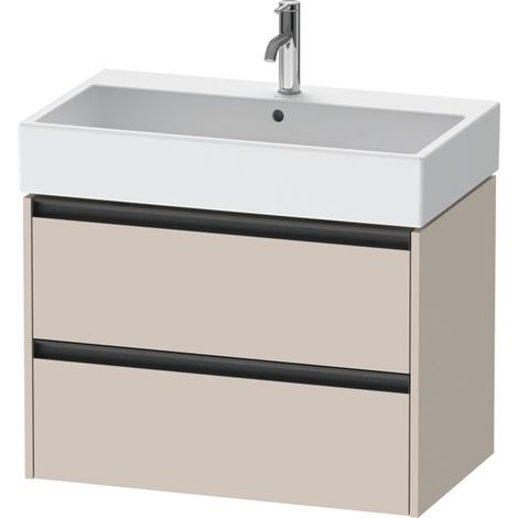 Duravit Ketho.2 Waschtischunterbau wandhängend, 2 Schubkästen, (1/2)