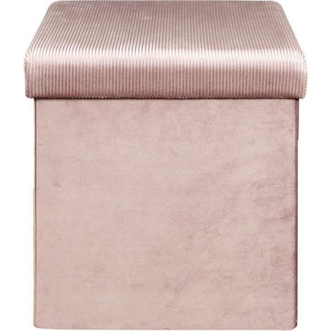 Pouf & Coffre de Rangement "Giulia" 38cm Rose (1/3)