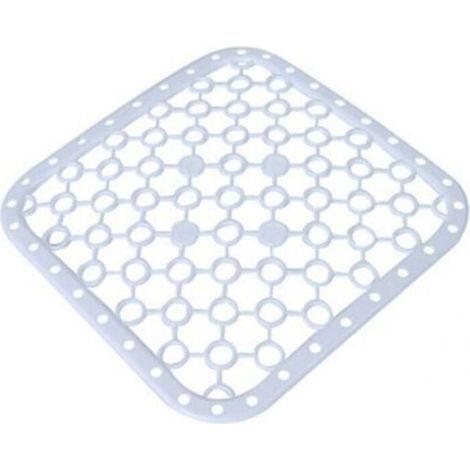 Deux sets de table blancs, tapis de protection d'évier en plastique améliorés, tapis d'égouttage de luxe, antidérapants et résistants aux rayures.