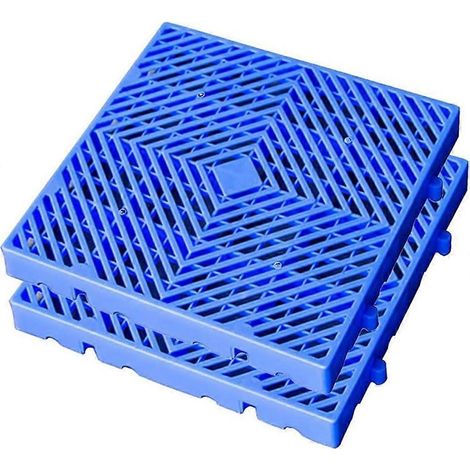 Palettes en plastique respirantes et imperméables, palettes de ventilation à grille, tapis de stockage à grille pour intérieur et extérieur, faciles à empiler, etc. (1/5)