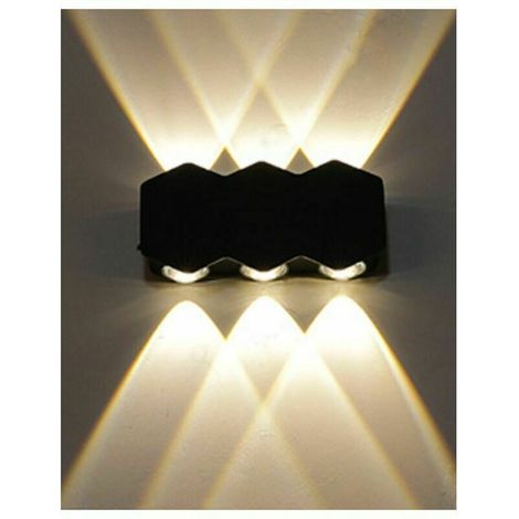 Vtizikl 6 LED Applique extérieure Intérieur et extérieur LED étanche blanc chaud lumière applique murale terrasse lampe (1/4)