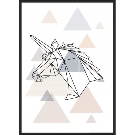 POSTER FOTOGRAFICO IN CORNICE A4 cm Unicorno PD288 (1/5)