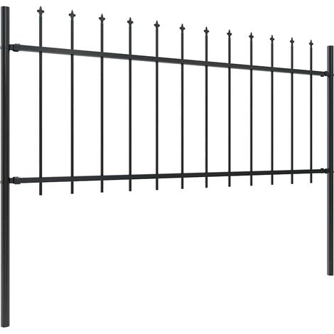 Maison Exclusive - Gartenzaun  Stahl  Stabil  Rechteckig  Mod