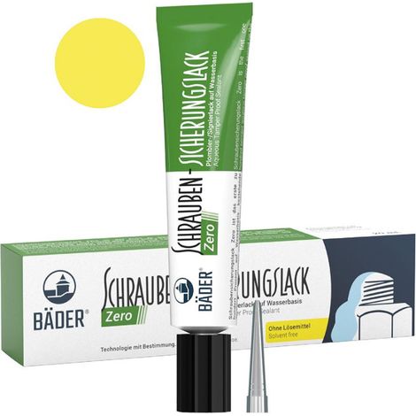 Vernish di sicurezza per vite zero 20 ml di tubo giallo (per 12)