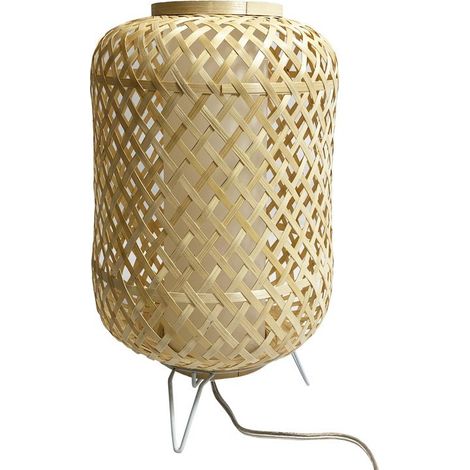 Barcelona Led – Lampe à poser en osier Roso – Abat-jour en treillis – Dimensions Ø 150 x 240 mm – Câble 1600 mm avec interrupteur (1/5)