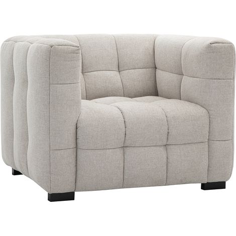 Designersessel in texturiertem Samt-Effekt-Stoff beige CORTO