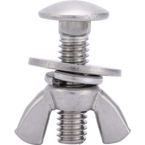 2 Pièces Boulons Papillon Marine en Acier Inox 316 pour Équipement de Plongée et Bateau