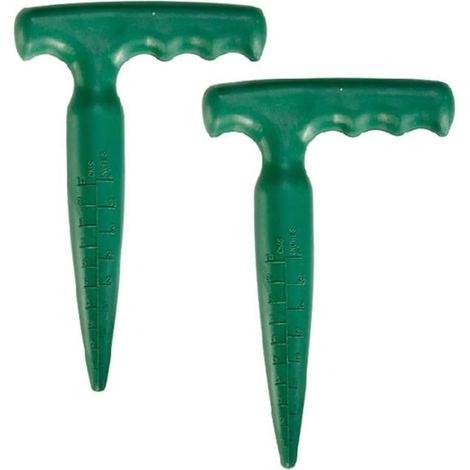 Filiyano-Ensemble de 2 outils de jardinage portatifs en plastique : semoir, bêche, perforatrice, outils de jardin. (1/5)