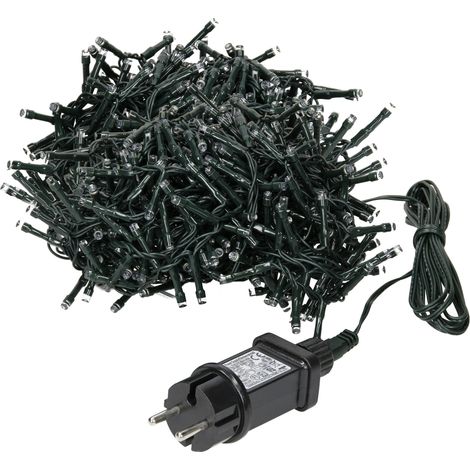 ECD Germany Ghirlanda Luminosa con 360 Lampadine LED in PVC Verde Scuro IP44 Bianco Caldo 12m Catena Decorativa Lucine Albero Natale Decorazione Natalizia Casa Giardino Terrazzo Feste Interno/Esterno (1/5)