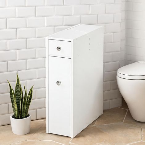 Armoire de rangement blanc en MDF 17 x 48 x 58 cm (1/5)