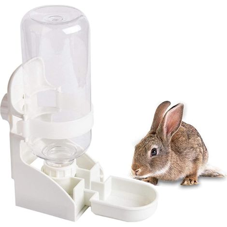 Abreuvoir en plastique pour hamster, hamster, animal domestique, cochon d'Inde, écureuil, lapin, 500 ml, Blanc (1/5)