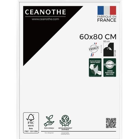 Cadre photo Essentiel exposition blanc 60x80 cm