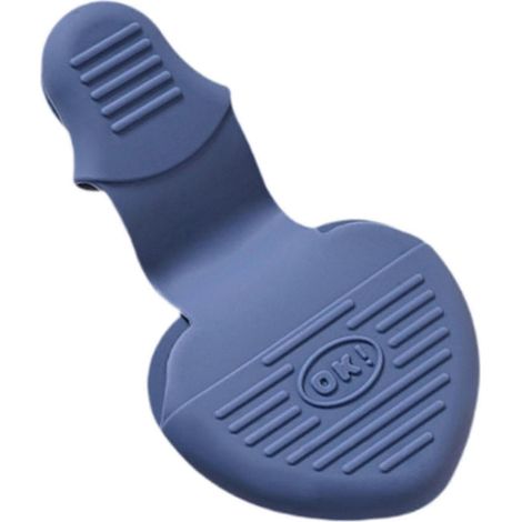 Gant de cuisine pour four à micro-ondes, antidérapant, facile à nettoyer et compact. Accessoire de cuisine idéal pour les grillades et le barbecue.-Blue (1/5)