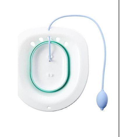Faltbares Sitzbad für die Toilettenbrille, ideal für die Pflege während der Schwangerschaft und nach der Geburt, konzipiert für Intimbäder, Hämorrhoiden und Analreizungen (grün). (1/5)