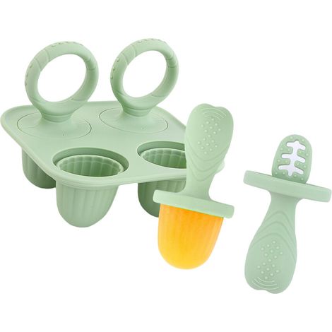 Moules à glace amusants en forme de bâtonnets glacés, moules à glace en silicone vert foncé (1/5)