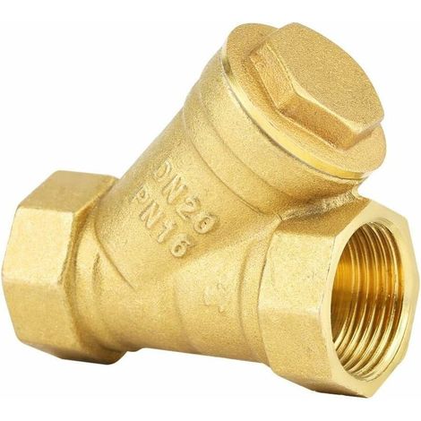 DEESSE SHOP - Crépine en laiton 3/4 filtre de crépine de connecteur femelle en forme de Y pour la séparation d'huile (1/5)