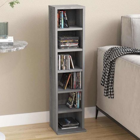 815073  CD Cabinet Grey Sonoma 21x20x88 cm Engineered Wood vidaXL (1/5)