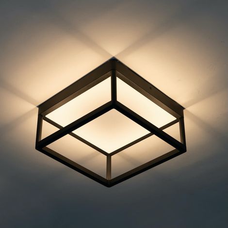 LED-Deckenleuchte mit rechteckigem Design schwarz - Stockholm