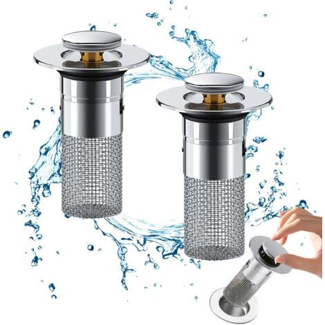 QORVA-Filtres de siphon de sol en acier inoxydable, bouchon de crépine anti-cheveux, bouchon de siphon universel pour salle de bain et cuisine